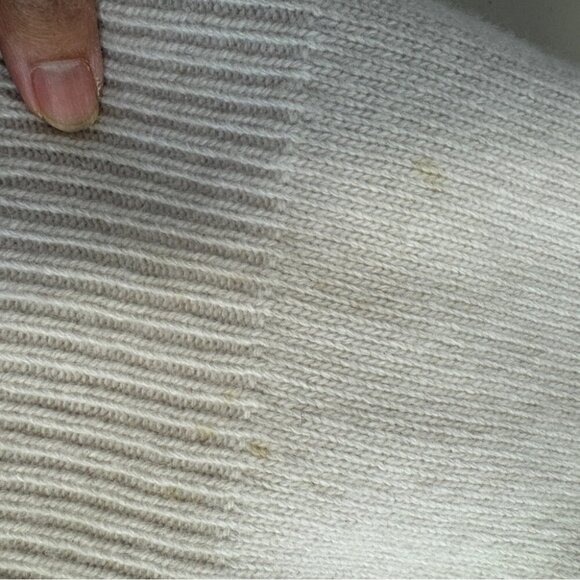 Stella McCartney Wool Cashmere Printed Sleeve Neutral Tunic Sweater Size 38 - Picture 15 of 16